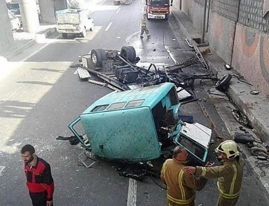 پرواز کامیون در بزرگراه فتح