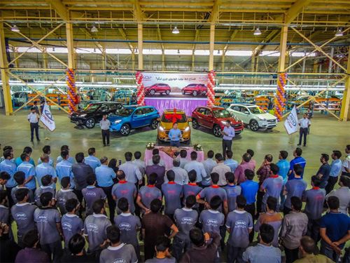 افتتاح خط تولید خودروی جدید چری تیگو7 در ارگ جدید بم