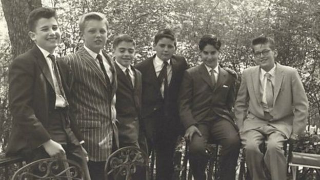 دونالد ترامپ (نفر دوم از چپ) در سال ۱۹۵۹، همان سالی که او را به مدرسه نظامی فرستادند​
