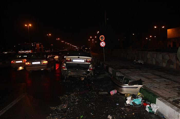 برخورد مرگبار دو دستگاه خودرو سواری در غرب تهران