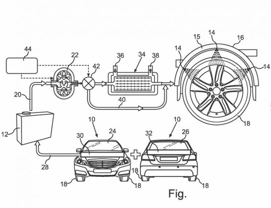 اختراع جدید مرسدس بنز برای کنترل دمای تایر خودروها