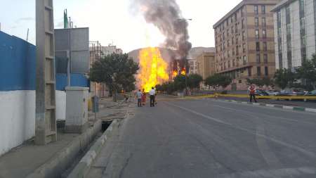 انفجار لوله گاز شهران