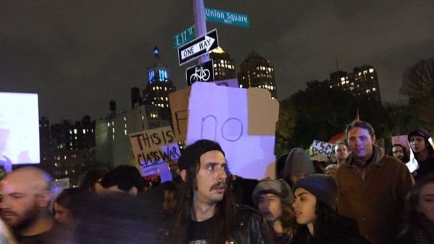 تظاهرات علیه ترامپ در نیویورک