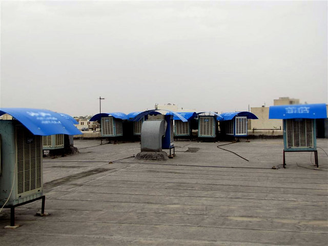 نصب سایبان روی کولرهای آبی