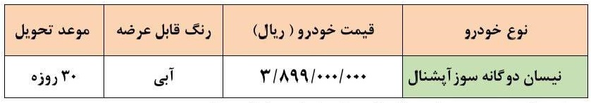 شرایط جدید فروش فوری وانت نیسان دوگانه سوز - آذر 1401