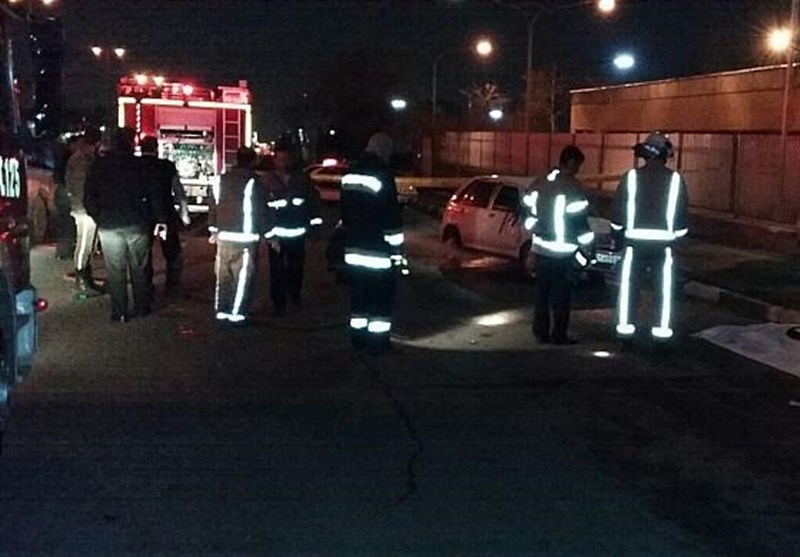 مرگ خانم جوان بر اثر واژگونی پراید در خیابان دماوند