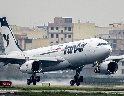 فرود دومین ایرباس 330 مدرن به ایران در فرودگاه مهرآباد