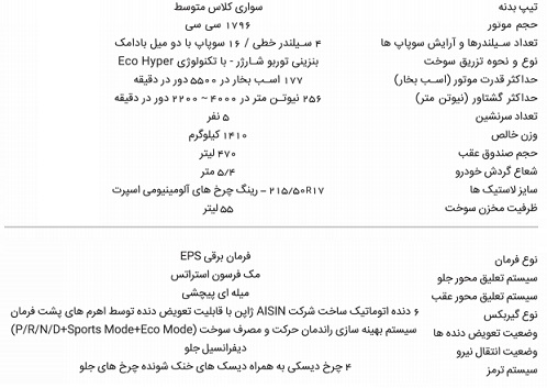 مشخصات کامل خودروی لوکسژن S5 در ایران