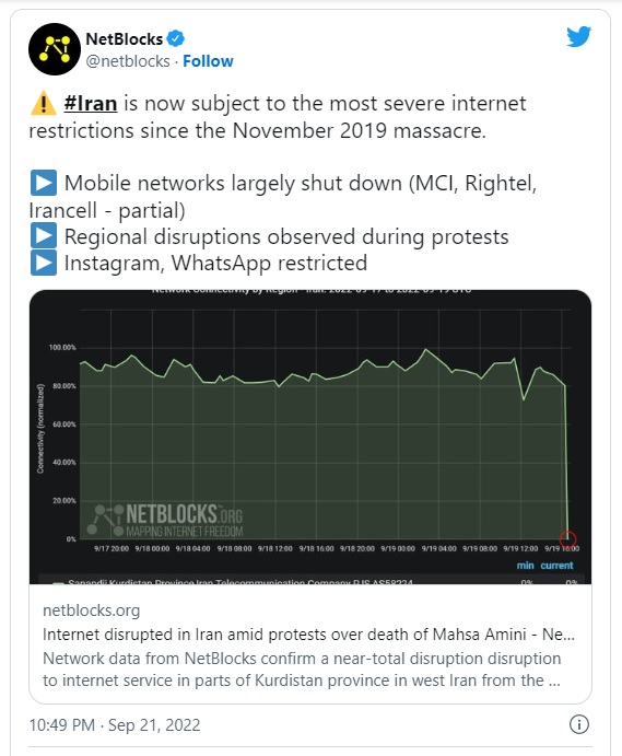 پیامدهای بزرگ قطع اینترنت
